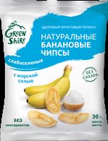 Натуральные банановые чипсы. Слабосоленые. С морской солью 40г