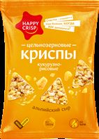 Криспы кукурузные цельнозерновые "HAPPY CRISP" Альпийский сыр 50г.1х15 (Кор.)