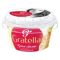 Крем-халва  «Gratella». Паста подсолнечная с ароматом ванили
Упаковка - Стаканчик полипропиленовый с картонной этикеткой.+Крышка в комплекте со складной ложкой из полипропилена. (12 вложений)